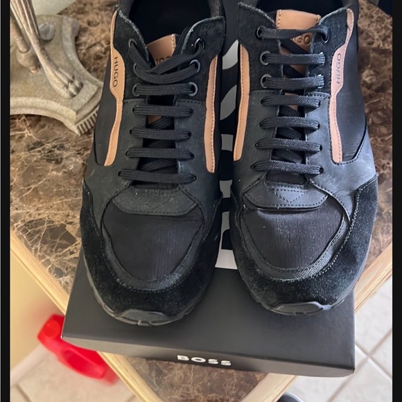 Hugo Boss Black and Tan Men's Sneakers - Picture 1 of 3